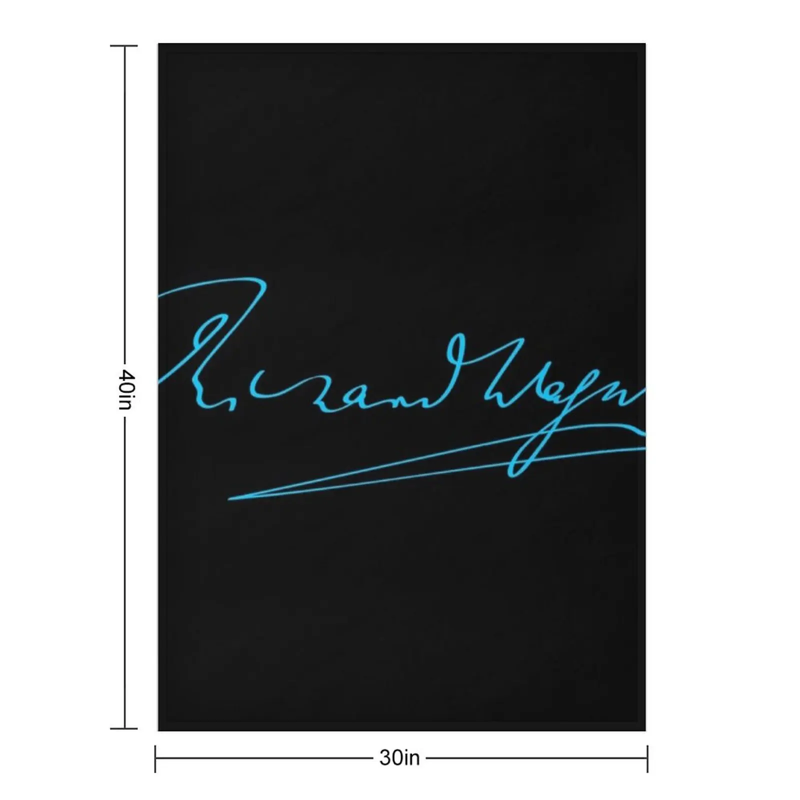 Richard Wagner - Signature - Blue - RB Throw Blanket Summer Cute valentine gift ideas Flannel Furrys Blankets