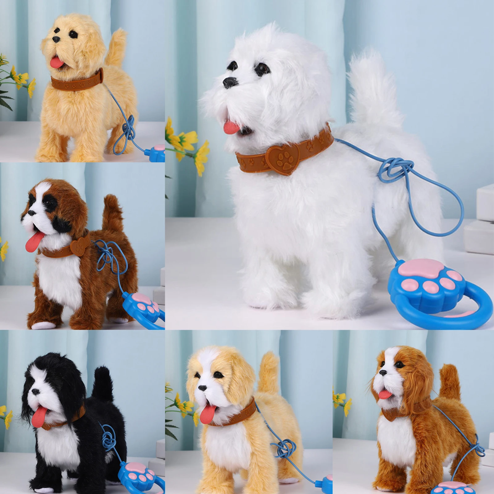 かわいい楽しい電気小さな犬のおもちゃロボット音楽インタラクティブ電子ペット人形コンパニオンふわふわかわいいクリティカルストライク恋人