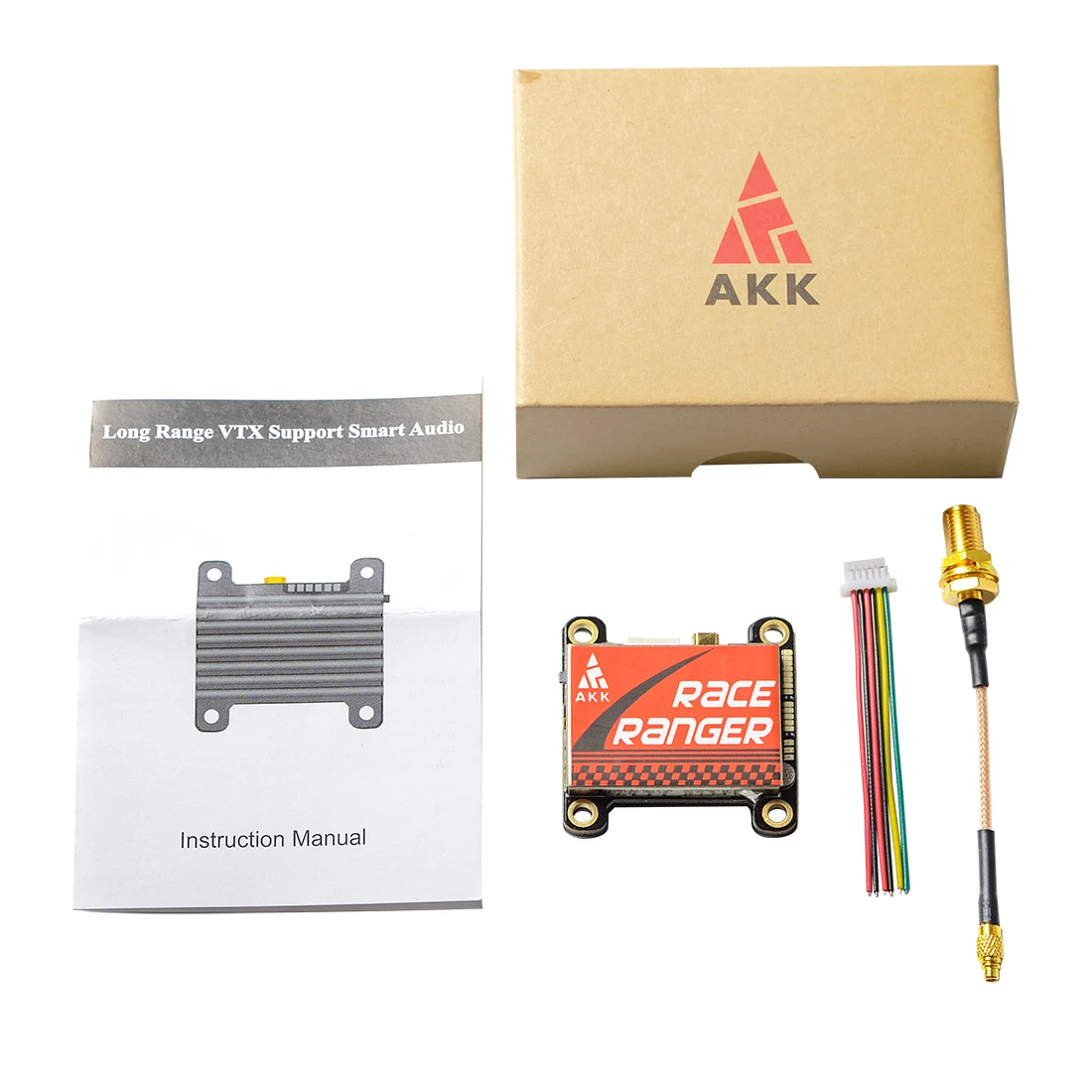 AKK Race Ranger LX  5.8G Long Range Transmitter VTX FPV 200mW/400mW/800mW/1600mW Switchable Transmitter Support Smart Audio