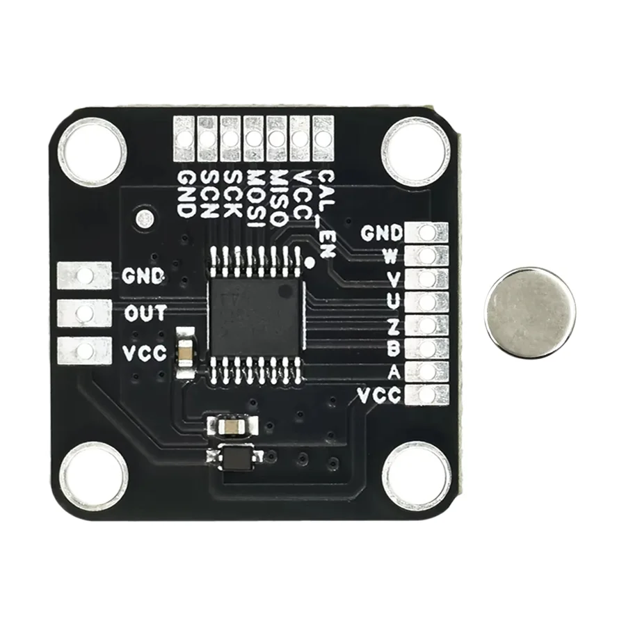 MT6835 21-Bit Magnetic Encoder Module PWM SPI High-Resolution Rotary Position Sensor for BLDC Brushless Motor AS50 Alternative