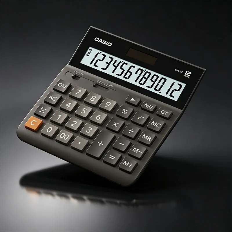 Casio DH-12/DH-14/MH-12/AX-12B/MX-12B/DX-120B: een eenvoudige en elegante rekenmachine. Logica voor een soepele werking. Kostenrekeningtool.