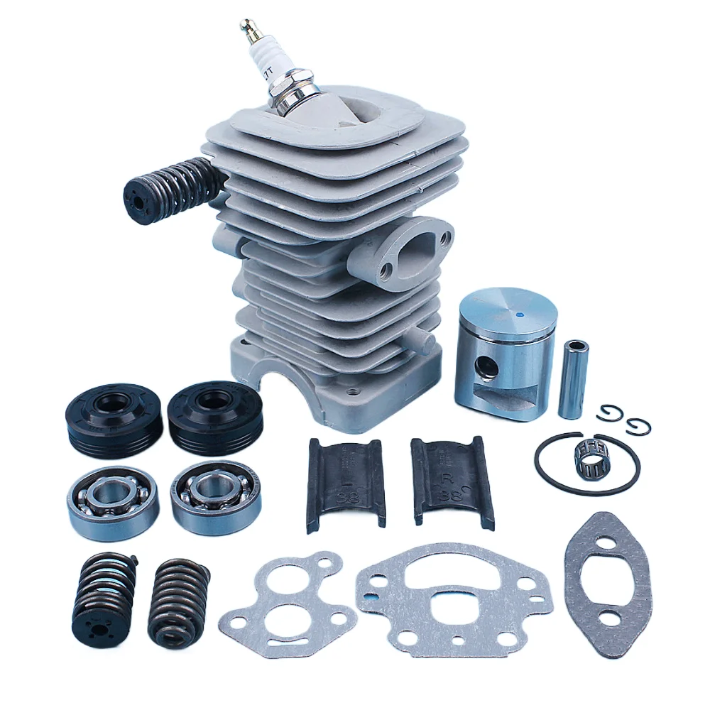 

39mm Cylinder Piston Crank Bearing Seal Gasket Kit For Husqvarna 240 240E 235E 235 236 236E Chainsaw AV Buffer Mount Spring Set