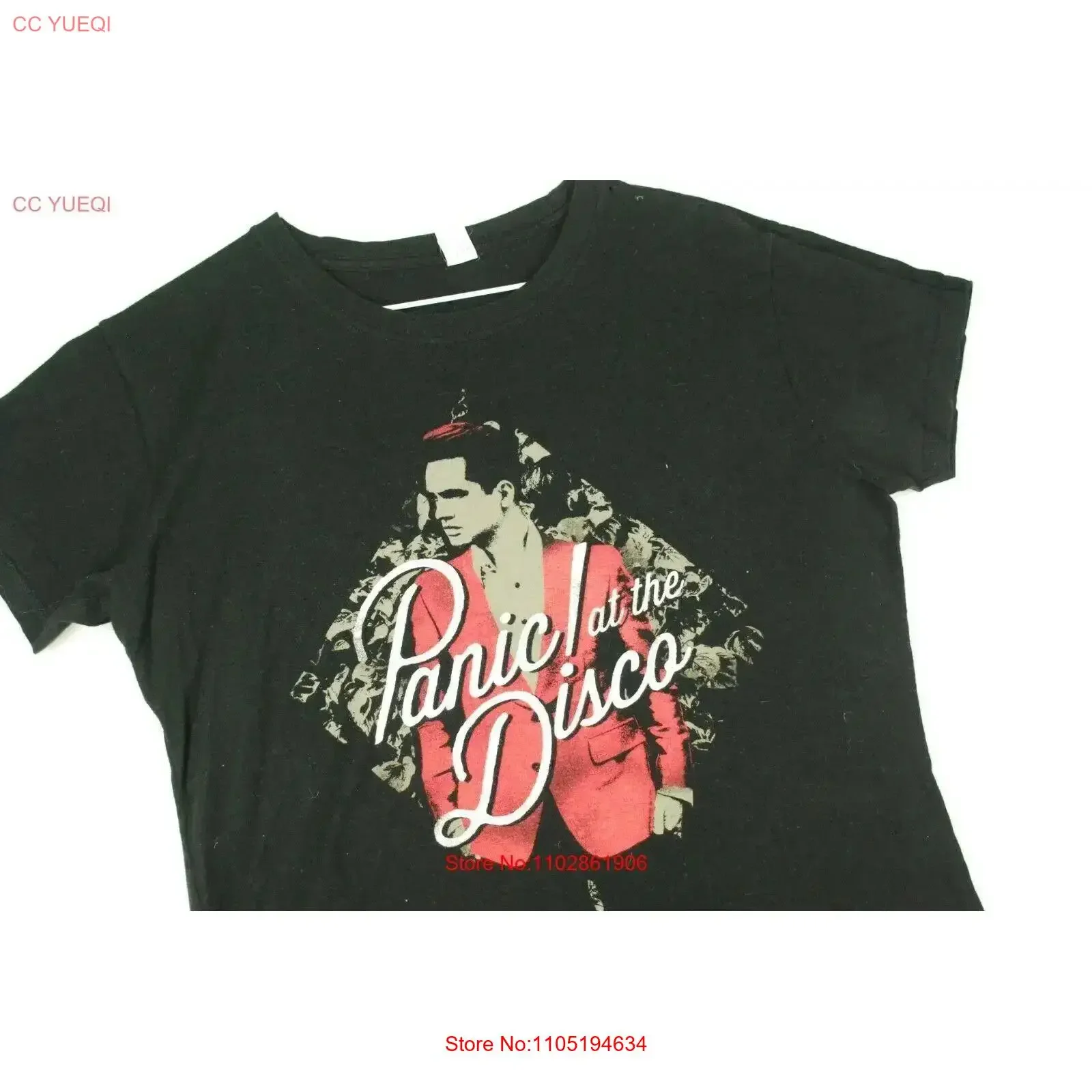 Panic At The Disco Concert Tour Band T Shirt Womens XL Black vintage Washed Casual Unisex Slightly streetwear fashion Versatile