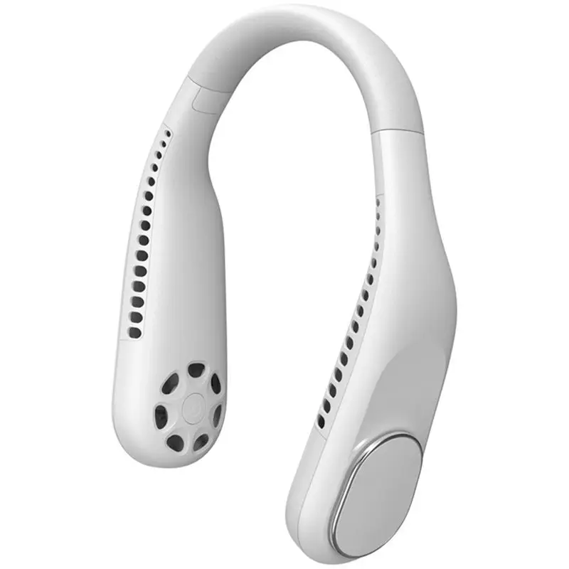 BBNV-Portable Neck Fan 4000Mah Rechargeable Bladeless Hanging Neck Fan 3 Speeds Adjustment 360°Cooling Wearable Flexible Fan