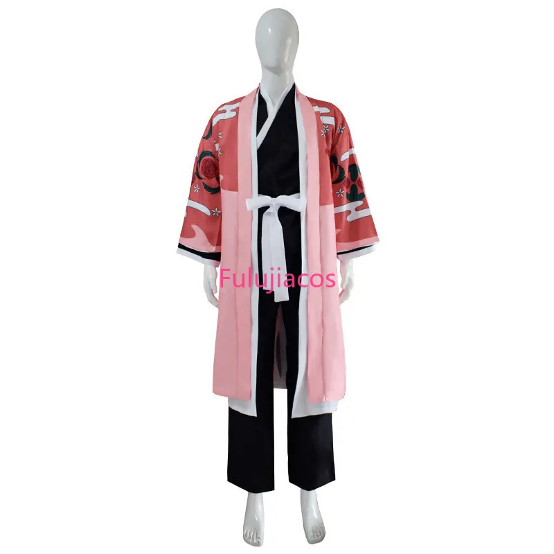 

Fulujiacos Kyoraku Shunsui Cosplay Anime Costume Uniform Kimono Cloak Set