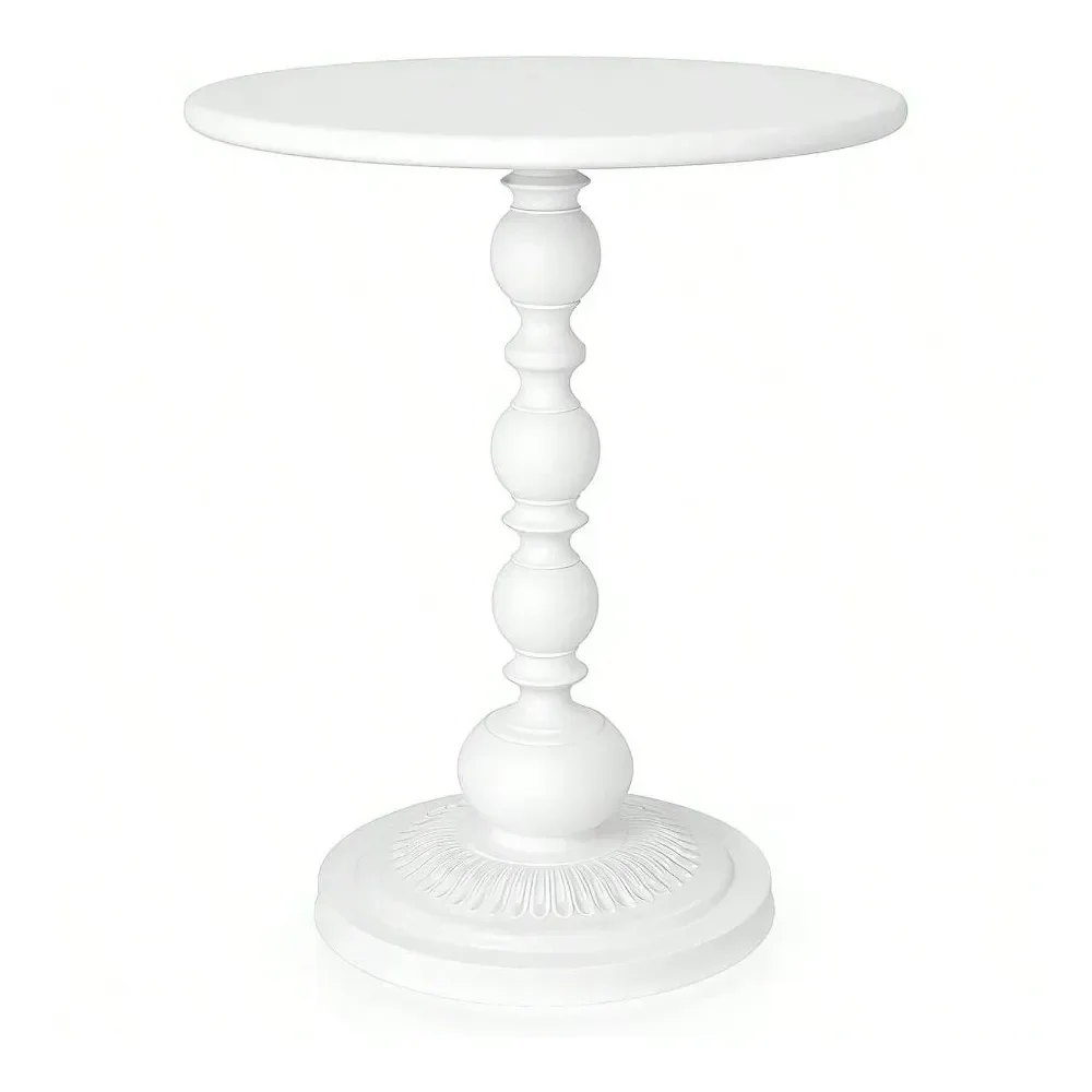 

Металлический приставной столик, винтажный матовый черный круглый прикроватный или диванный столик, маленький акцентный столик-пьедестал для гостиной