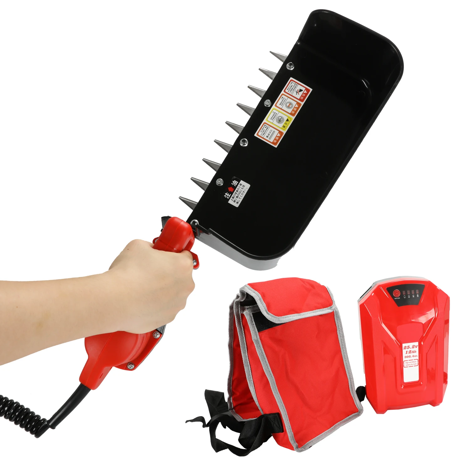 Vertak 24V Portable Cordless Battery Electric Tea Harvester Machine Brushless Motor Hand Held Tea Leaf Picking Hedge Trimmer