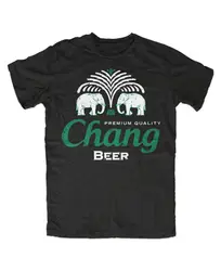 Chang beer T-shirt Thailand, elephant, Bangkok, logo, hangover, fun, cult, JGA,ALAN  High Quality 100%Cotton Short Sleeve