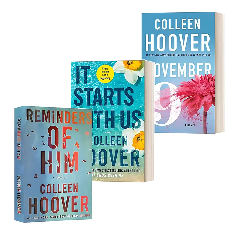 Livro de histórias de amor inglês para adultos, romance, best-seller do New York Times, Colleen Hoover, 9 de novembro