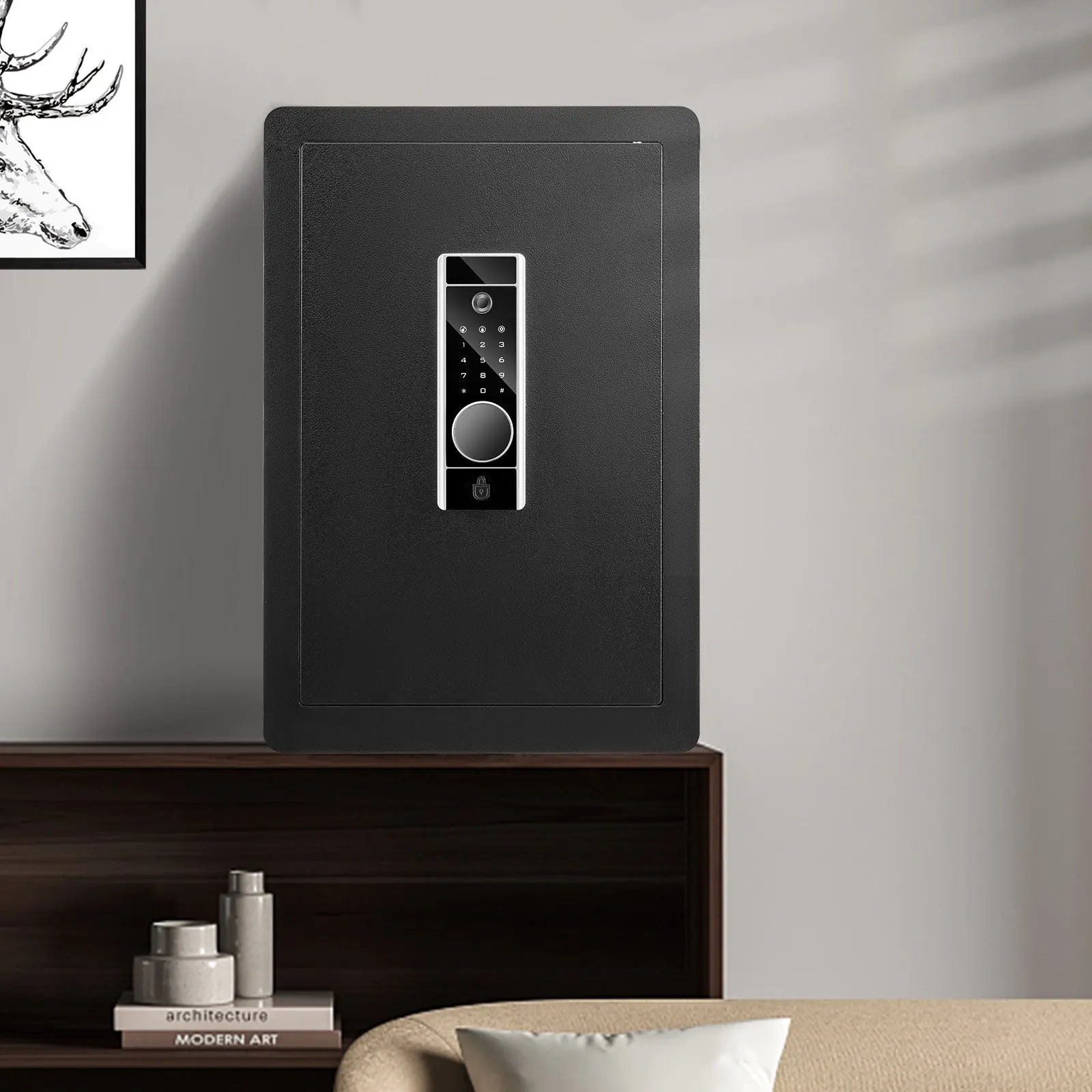 آمنة 2.2 قدم مكعب من الفولاذ الآمن للمنزل للذهب النقدي 15.75 × 13 × 23.6 بوصة