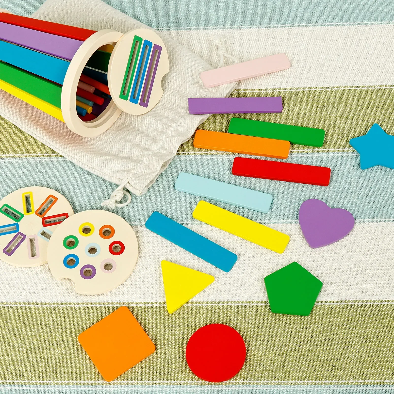 

Color Sorting Toy Wood Color Matching Toy Educational Color Sorting Stacking Toys Preschool Fine Motor Color Sorting Toy Fun