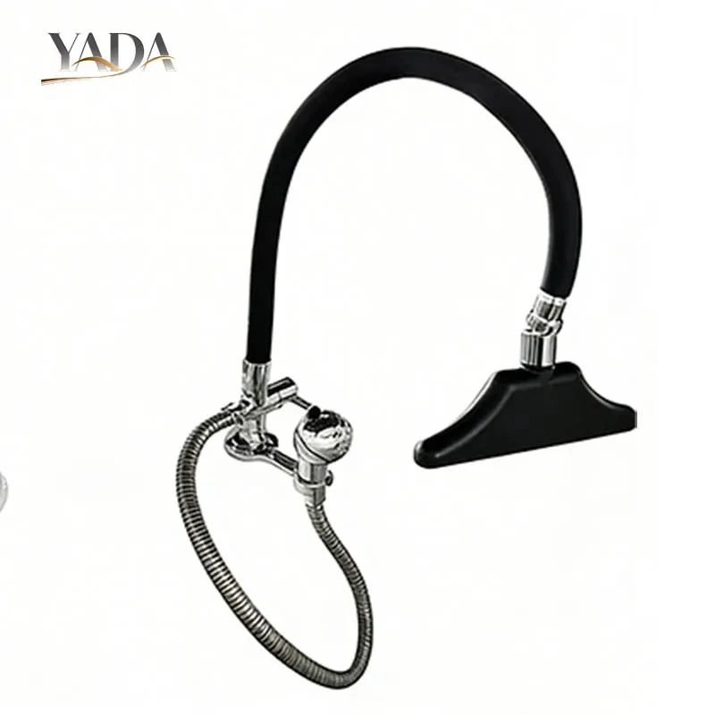 custom.Factory Price Headspa Salon Shampoo Bowl Faucet Dual Handle Wash Basin Faucet Salon with Long Retractable Hose