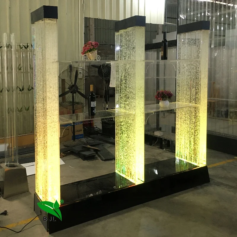 

Customization.LED Color Changing Glow Furniture Acrylic Bubble Bar Wine Display Cabinet