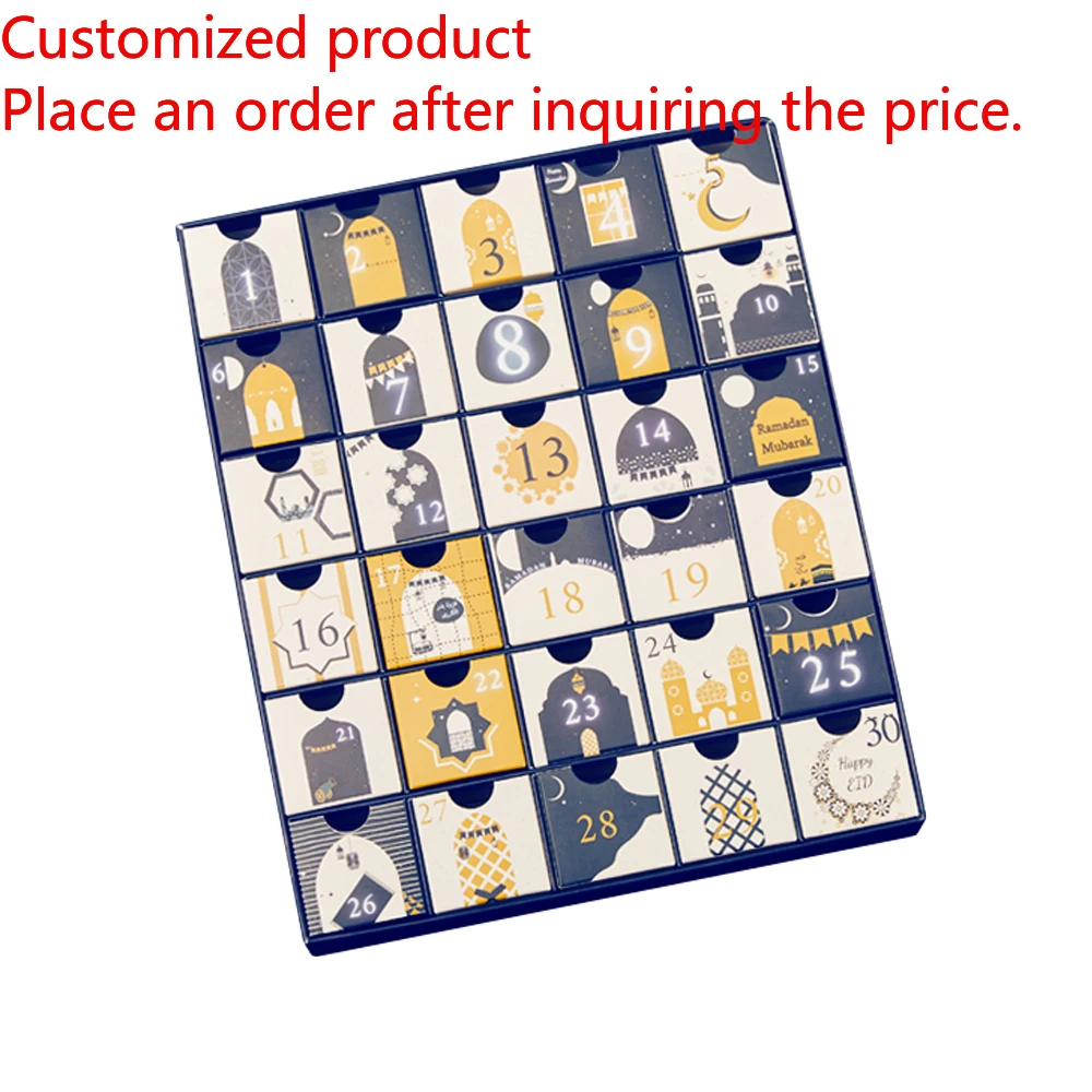 

Customization.Luxury Advent Calendar Surprise Mystery Gift Box Muslim Cosmetic Makeup Ramadan Advent Calender 30 Days Advent Cal