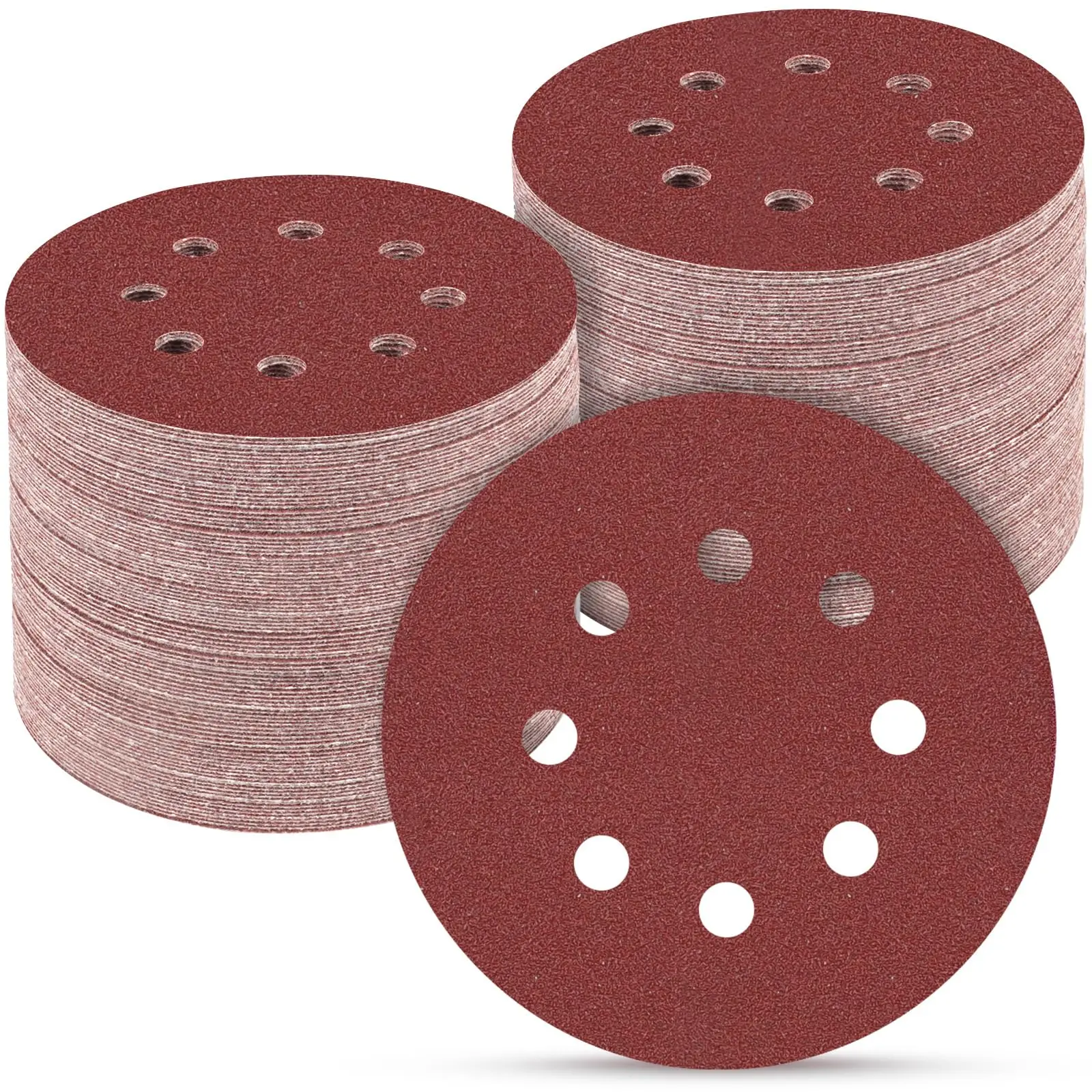 

5Inch Sanding Discs Round Hook and Loop Sandpaper 125mm,for Random Orbital Sander 40 60 80 120 150 240 320 400 600 Grit(165Pcs)