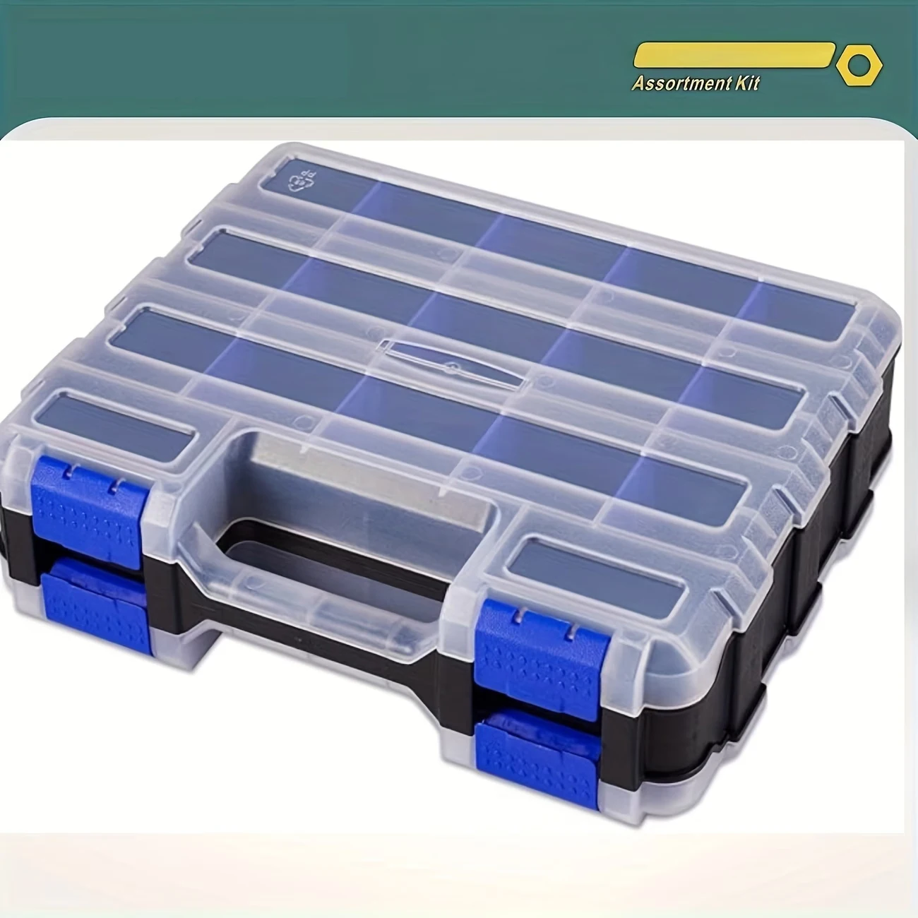 Picture 5: A Double-Sided Plastic Hardware Storage Organizer Box, Waterproof, with Removable Dividers, Suitable for Lure Bait Boxes, Nails,