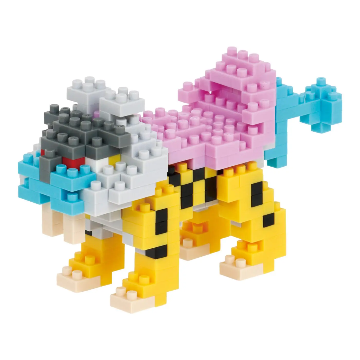 Bloques de Construcción Micro Originales de Pokémon Raikou, Rompecabezas 3D, Modelo de Bestia, Bloques Micro Kawaii, Modelo Coleccionable, Juguete de Regalo
