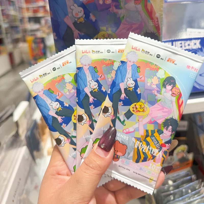 In Stock Link Click X LINE FRIENDS Co-Branded Colorful Time Card Series Collection Card Animation Cartoon Periphery Toy Gifts view 2