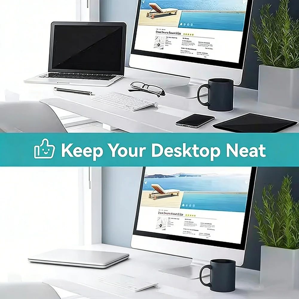 Adjustable Laptop Stand Vertical Save Desktop Space Easy To Place Computer Accessories Scalable Width for Office Desk Storage image 4