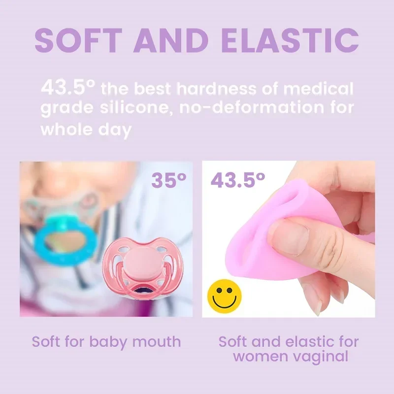 Coupe Menstruelle Réutilisable en Silicone pour Femme, Hygiène Féminine, Qualité Médicale