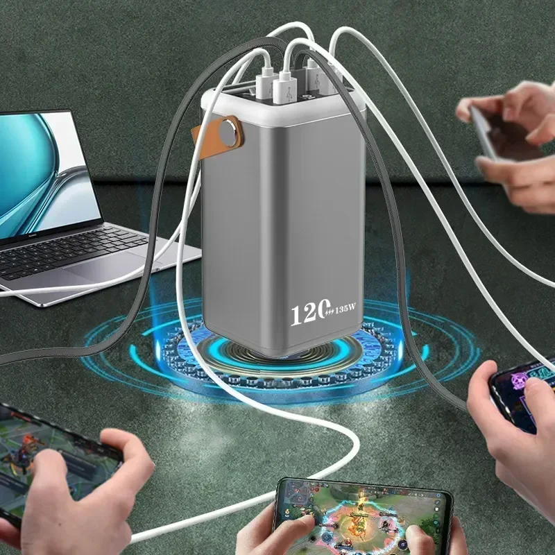 باور بانك بسعة كبيرة 120000 مللي أمبير في الساعة محمول PD 100 وات شحن سريع باور بانك للهاتف المحمول والكمبيوتر اللوحي والبطارية الخارجية