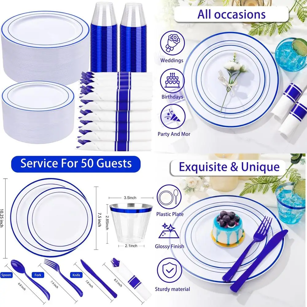 350-Piece Blue Plas…