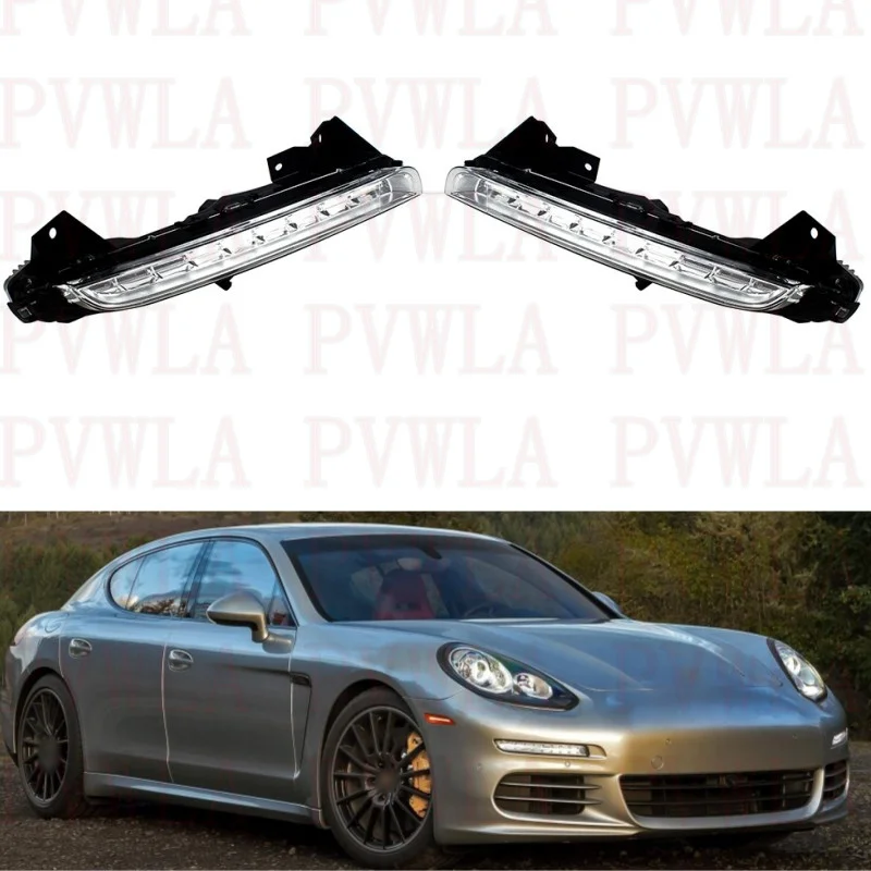 Front Bumper LED DRL Daytime Running Light Fog Lamps 97063108152 97063108252 For Porsche Paramela 2014 2015 2016 2017