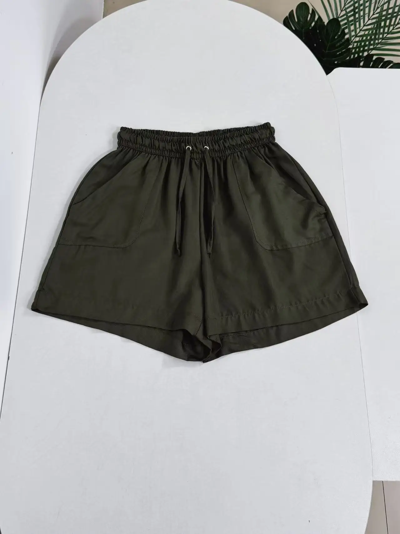 Summer Thin Breathable Silk Cotton High Waist Loose A-Line Wide Leg Pants Casual orts Women High Waist Loose Fit Thin Material