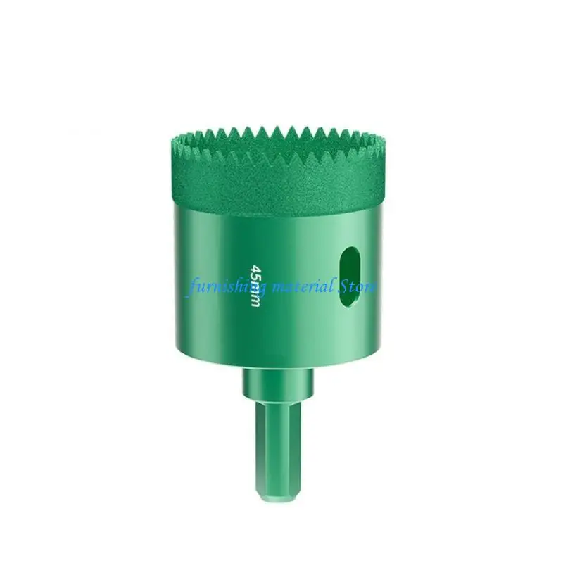 

Y5GD Precise Tile Drilling Bit with Builts in Cooling Wax Serrated Dry Drilling Hole Opener for Dry Drilling Applications