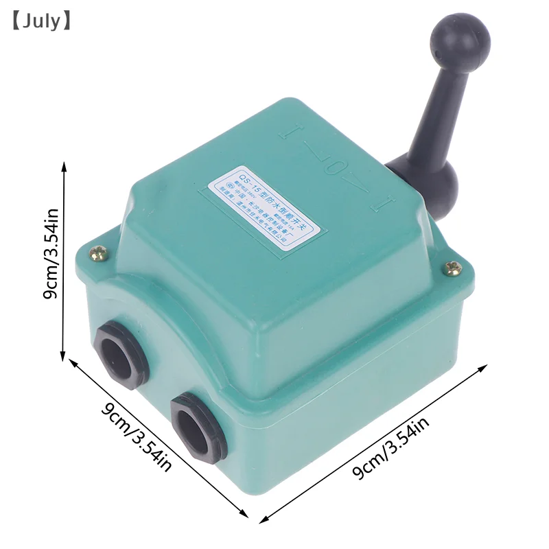 1 PCS Forward Stop Reverse Motor Interruptor à prova d'água Interruptor de comutação QS-15A Interruptor de comutação 380V