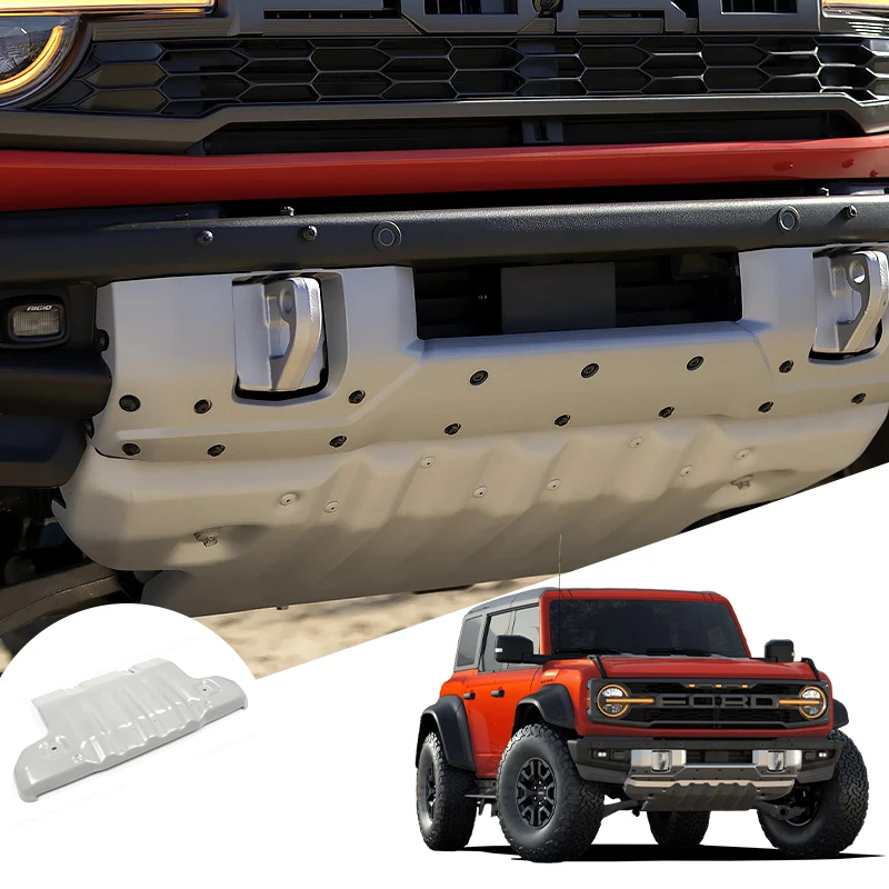 Raptor Style Aluminum Alloy Car Lower Guard Front Bumper Lower Skid Plate 3D Lower Guard Plate For Ford Bronco