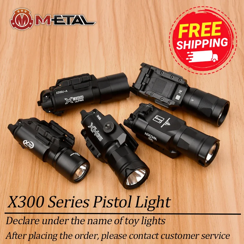 

Surfire WADSN Tactical Metal X300 Series Pistol Light XH35 X300V X300 X300U LED Gun Scout Light Fit 20mm Picatinny Rail