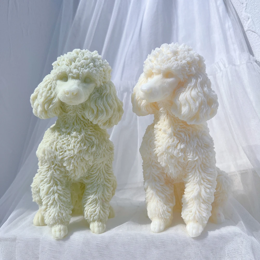 

Poodle Dog Puppy Candle Mold Dog Lover Home Decor Animal Puppies Soy Wax Silicone Mould