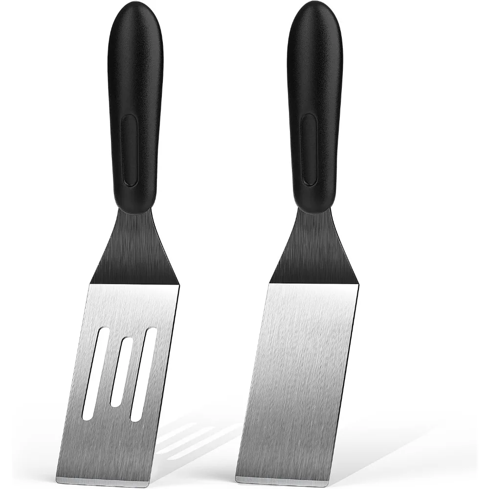 

Маленькая лопаточка из 2 предметов, мини-лопатка для сервировки на кухне, металлическая лопаточка для сервировки и поворота, идеально подходит для блинов, бровей
