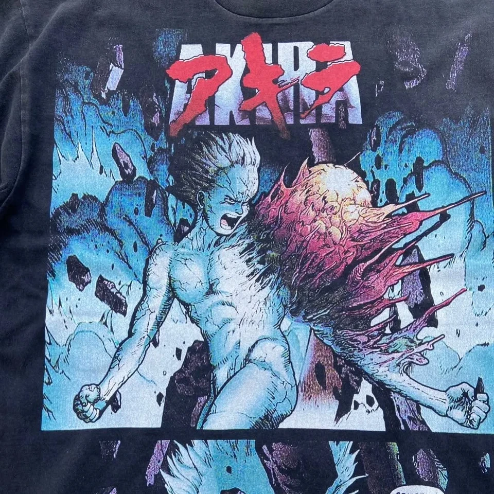 Camiseta vintage AKIRA Tetsuo, transformación, ciberpunk, extragrande, Y2K, gráfica, de algodón, para hombre y mujer, verano, estilo urbano 2