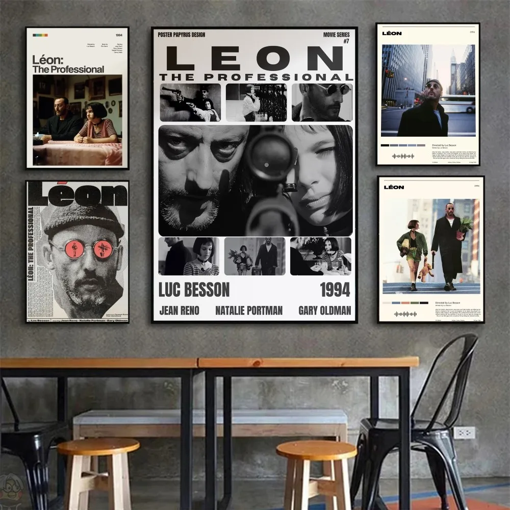 Vintage Retro Minimalist Movie Leon Leon_ The Profession Poster HD Posters Home Room Bar Cafe Decor Art Wall Painting Picture