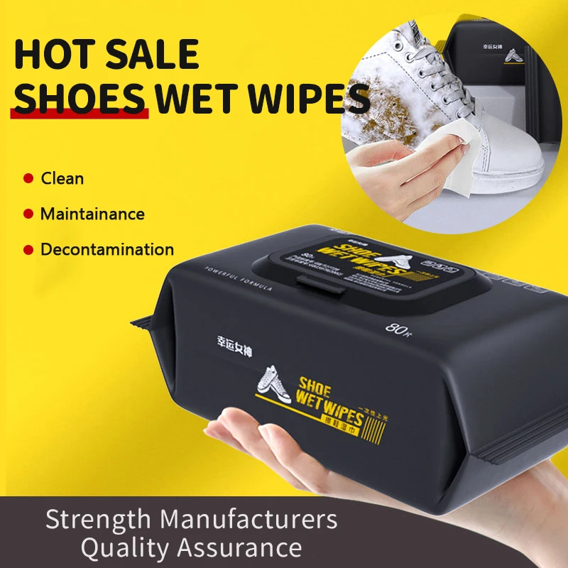 80pcs Shoe Shine Wipes Outdoor Travel Sneaker Shine Wipes Disposable Portable Quick Cleaning Wipes