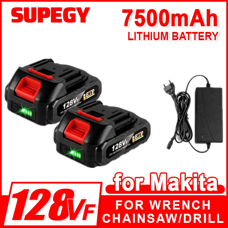 7500mAh 21V Rechargeable Lithium Ion Battery with LED Indicator For Makita 18V 20V 21V Electric Saw Impact Wrench Power Tools