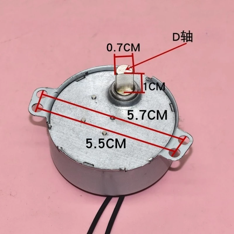 มอเตอร์ซิงโครนัสแม่เหล็กถาวร 49TYJ 220V แบบไม่ระบุทิศทาง 4W 50/60Hz หัวพัดลมไฟฟ้าความเร็วต่ำ TYC50 รุ่น TYC49 หมุนทวน/เดินหน้า