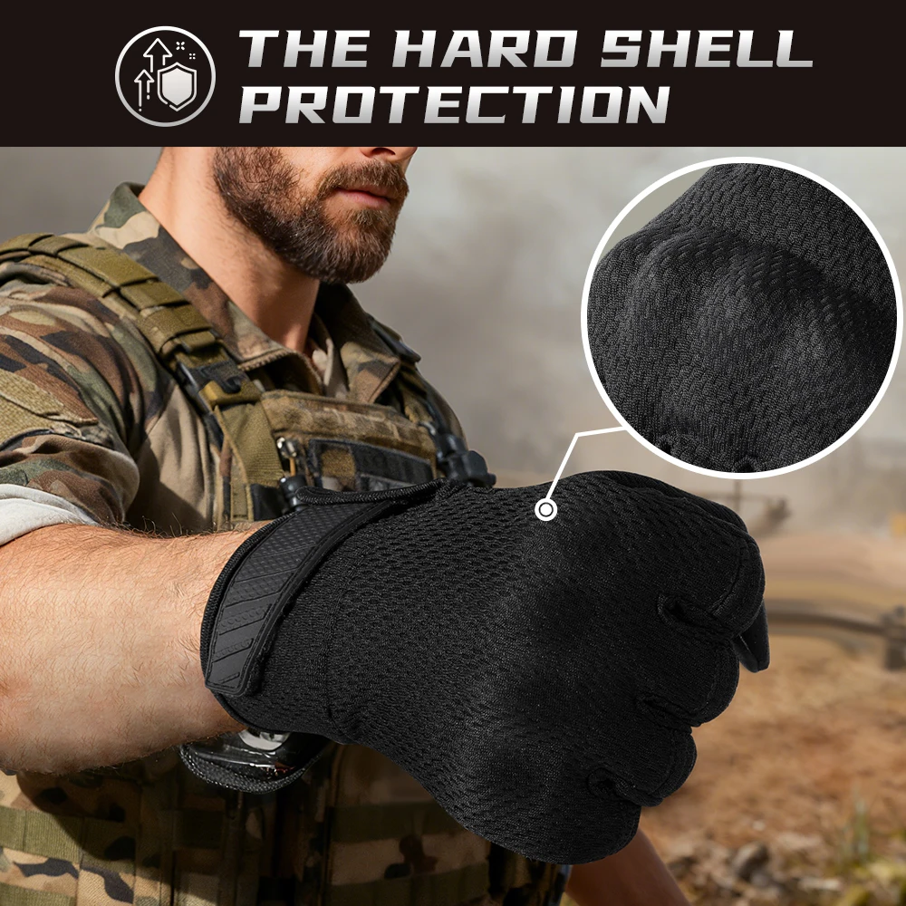 Touch Screen Tactical Full Finger Gloves Outdoor Paintball Bicycle Shooting Airsoft Combat Sport Hunting Work Anti-skid Gear Men