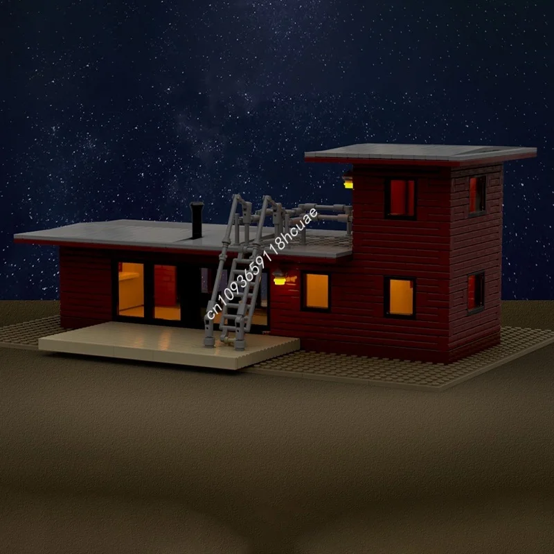 1088 pièces MOC petite cabine de vacances architecture modèle de construction blocs de cadeau de noël assembler idée jouets éducation brique enfants