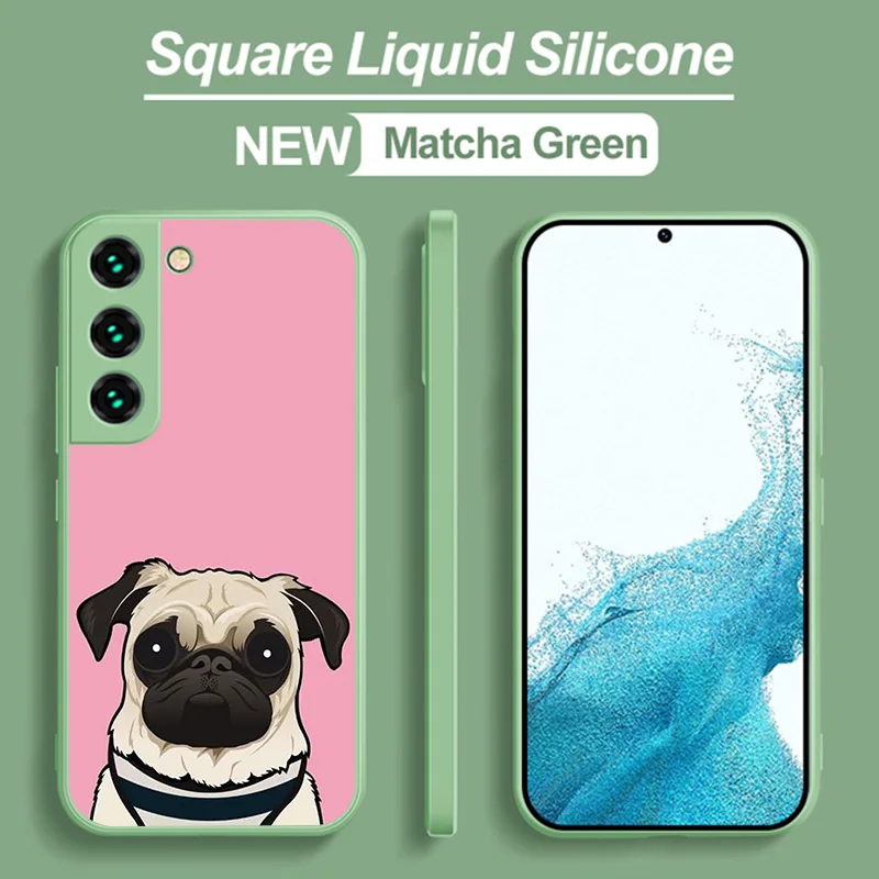 Роскошный мягкий чехол A0063 из жидкого силикона для Samsung Galaxy S23, S24, S21, S22, S20, FE Ultra Plus, Note 10, 20, чехол, чехол, Coque