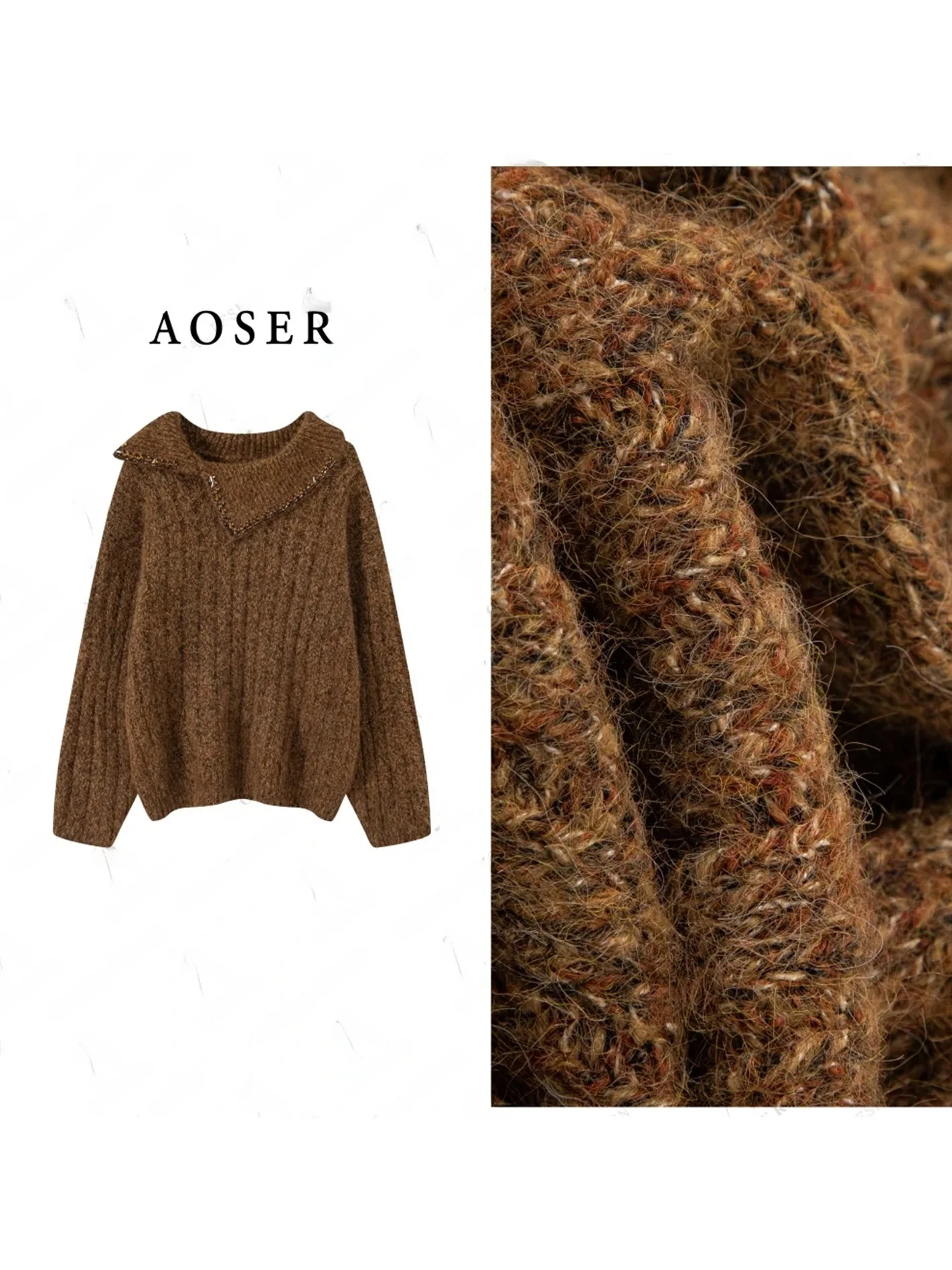 

Модный вязаный свитер женский свободного кроя в корейском стиле для повседневной носки, весенняя новинка, уникальный высококачественный трикотаж, классический дизайн