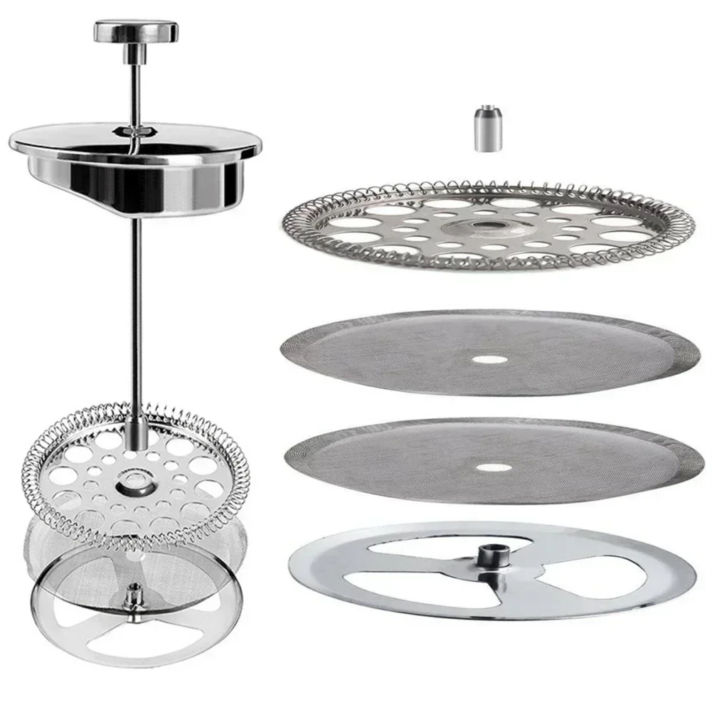 For French Press Kettle Squeezing Cup Kettle Filter Mesh Set For French Press Filters Mesh Filters Spiral Plate Cross Plate Kit