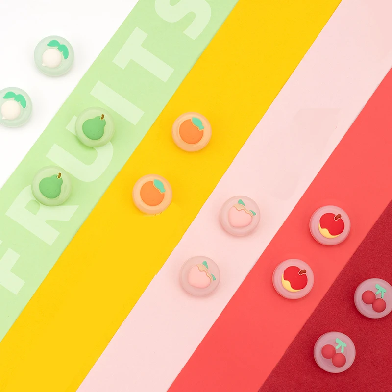 4 pçs fruit ice cream polegar vara grip cap joystick capa protetora para nintendo switch oled ns lite joy-con thumbstick caso