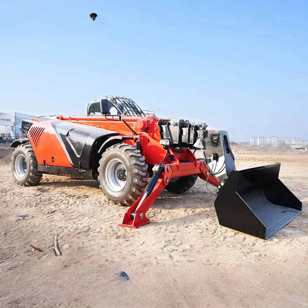 3-ton, 3.5-ton, and 4-ton Telescopic Handlers for Cereals 4WD Remote-controlled Forklift with Hydraulic Crane Attachment.