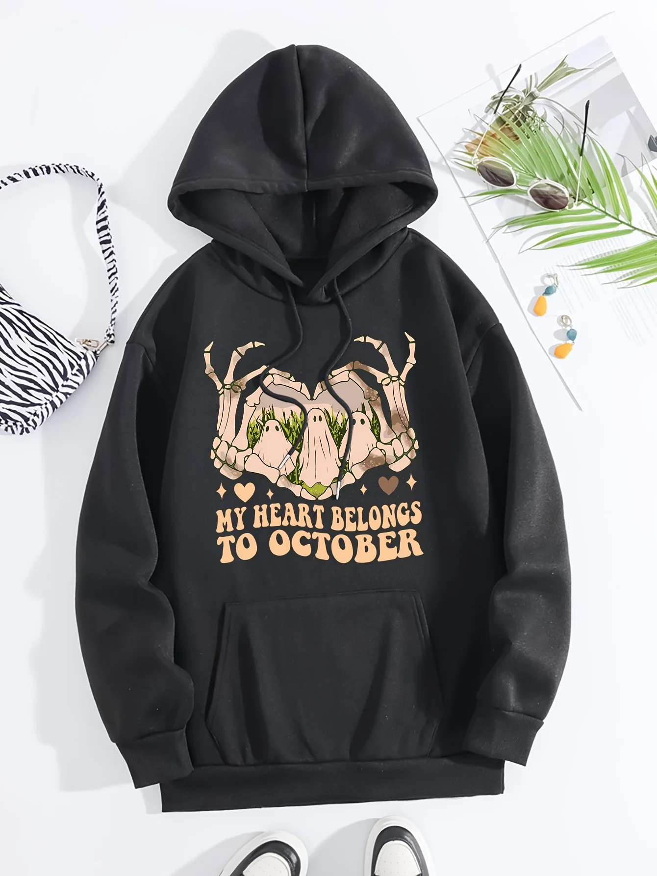 

Хэллоуин Графический принт Осень и зима Хлопковые мужские и женские толстовки с капюшоном Открытый уличный спорт Тренировочный бренд Модный