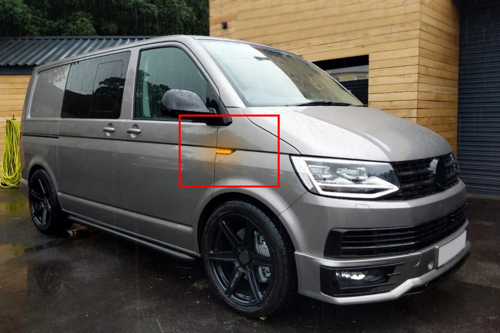 ANGRONG 2x dynamische bernsteinfarbene LED-Seitenmarkierungs-Repeater-Kontrollleuchte für VW T6 Transporter Caravelle 2015–2019
