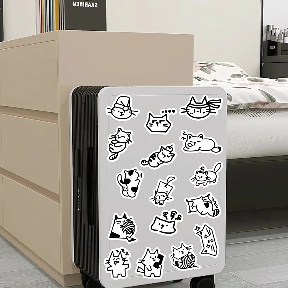 110 stücke Cartoon Nette Skizzen Kätzchen Aufkleber Aufkleber Für Telefon Sammelalbum Skateboard Gitarre Helm DIY Graffiti Ästhetische Aufkleber – Detail 11