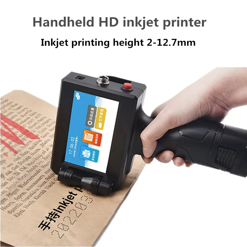 

D10 Portable 12.7mm inkjet printer online variable data barcode QR code date LOGO serial number label handheld printing